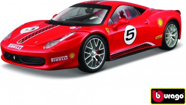Modèle de voiture Ferrari 458 Challenge rouge 1:24 Bburago