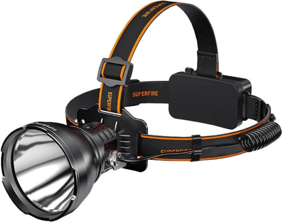 Lampe frontale SUPERFIRE 2300 lm avec USB‑C