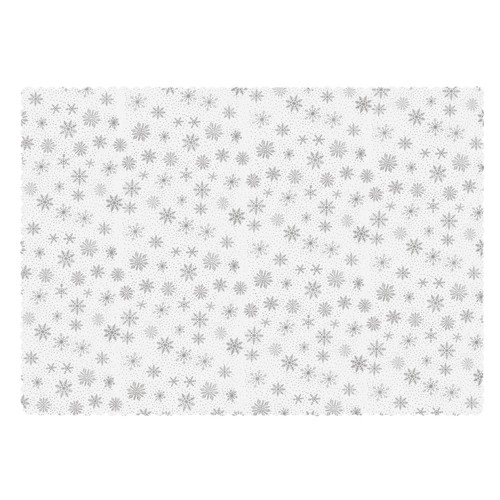 Nappe de Noël blanche avec flocons de neige 180 x 140 cm