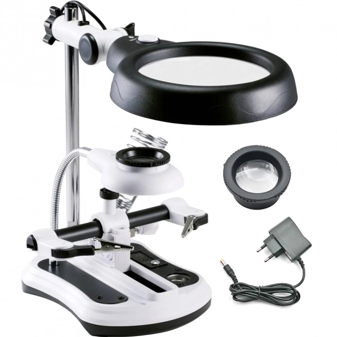 Ensemble de soudure avec troisième main et loupe avec éclairage LED