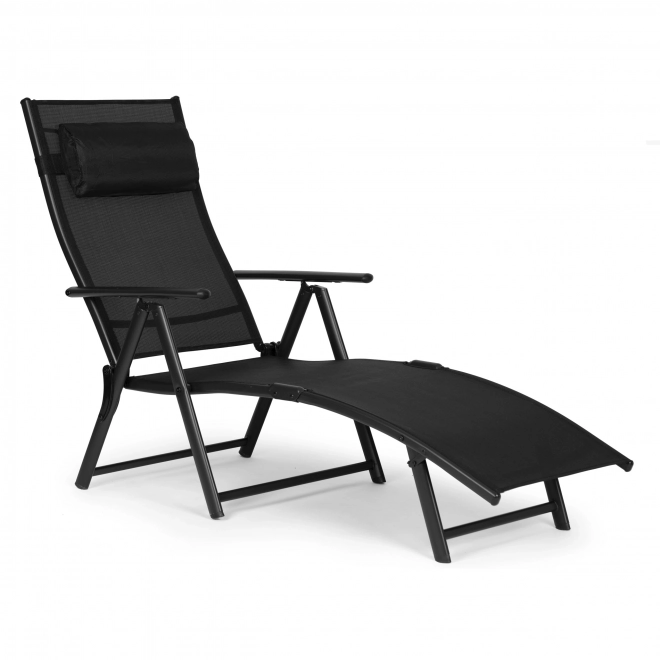 Transat pliant de jardin, dossier réglable, structure en acier. ModernHome