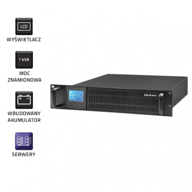 Alimentation de secours UPS RACK 1kVA 800W avec LCD