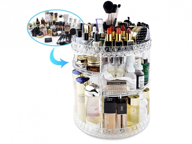 Organisateur pivotant pour cosmétiques et bijoux