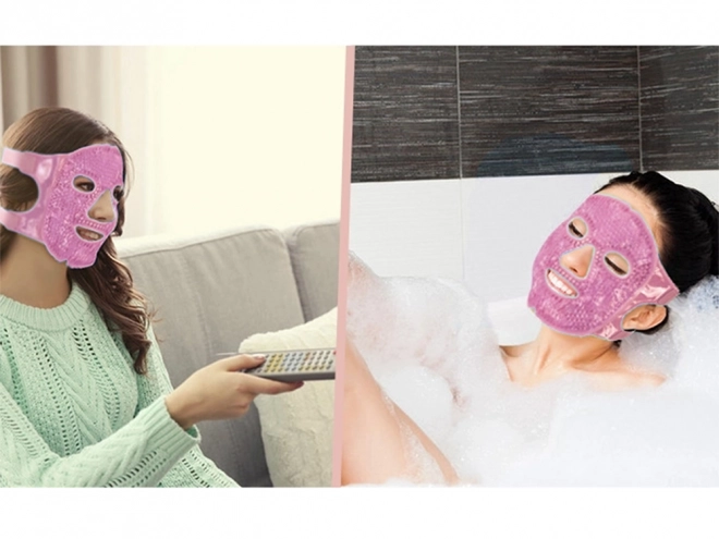 Masque facial de refroidissement gel chauffant yeux relx – rose