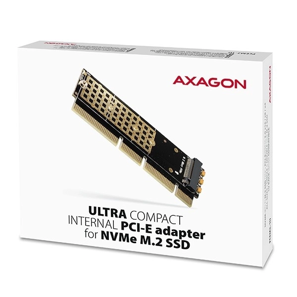 Adaptateur interne PCEM2-1U PCIe x16/x8/x4, slot M.2 NVMe M-key, 1U