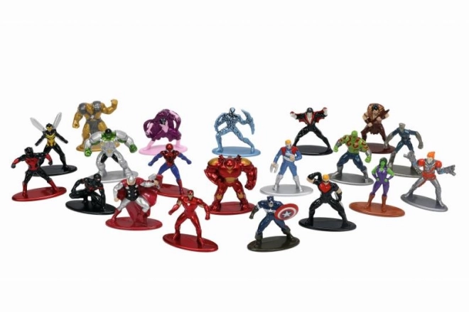 Figurines de collection Nano en métal de Marvel 20 pièces