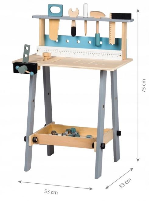 Établi en bois avec outils 32 pièces Ecotoys