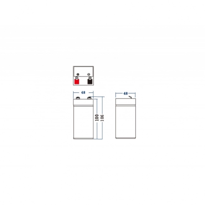 Batterie sans entretien AGM VRLA Green Cell AGM36 4V 4,5Ah (pour système de sécurité, caisses, jouets)