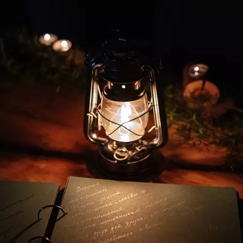 lampe à huile noire 24cm