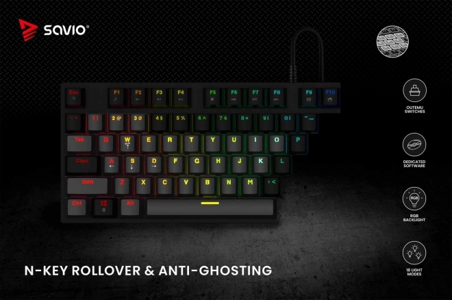 Clavier mécanique Savio Tempest X2 RGB Outemu Brown