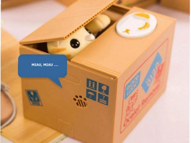 Tirelire interactive pour chat