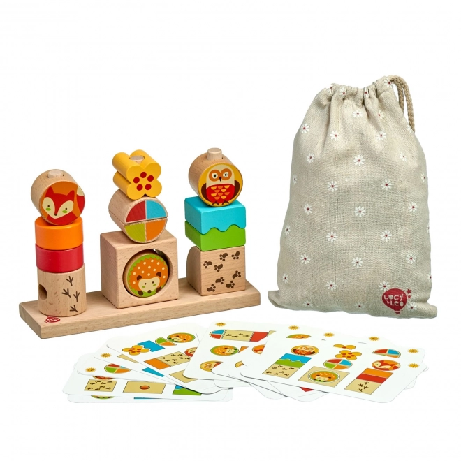 Lucy & Leo Jour et Nuit - puzzle en bois avec modèles