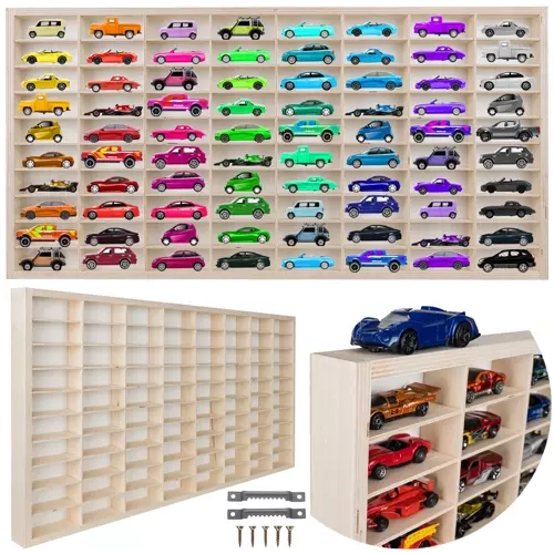 Étagère en bois pour petites voitures