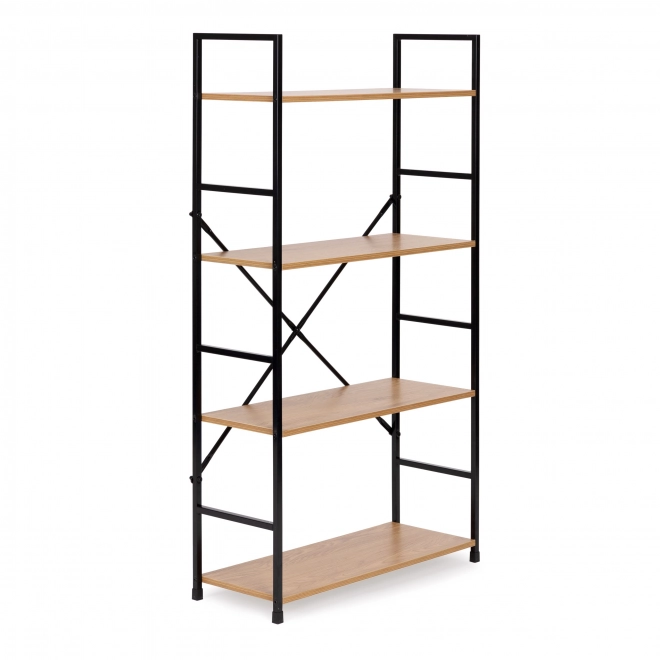 Étagère large en bois moderne avec 4 tablettes