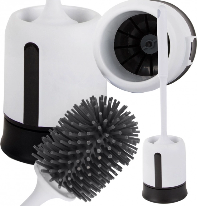 Brosse de toilette en silicone avec base étanche