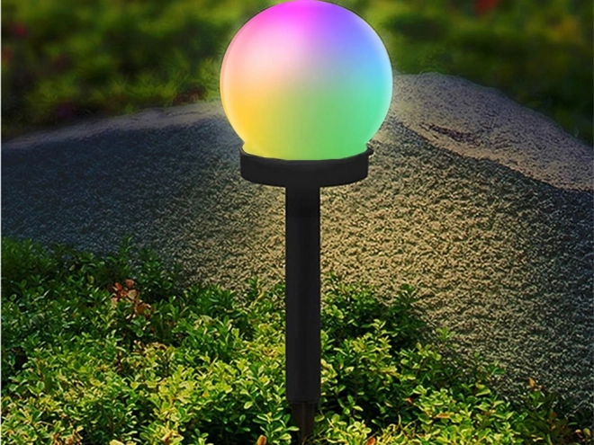 Boules solaires de jardin RGB 4x, 10 cm