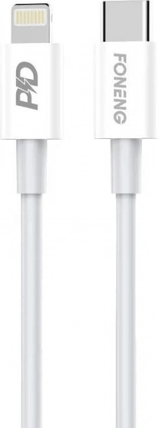 Câble Foneng USB‑C vers Lightning 20W 1 m blanc