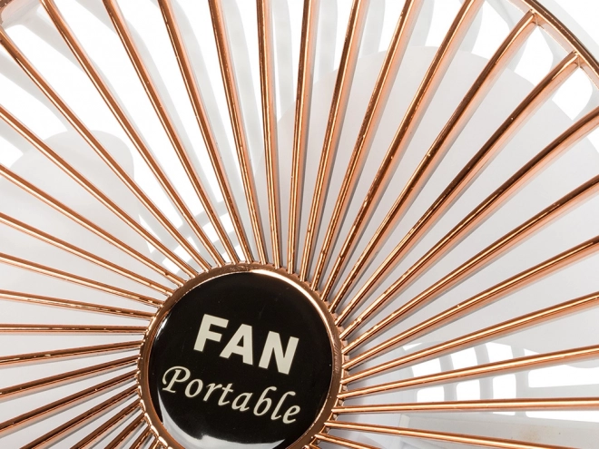 Ventilateur de table sans fil – Blanc-rose