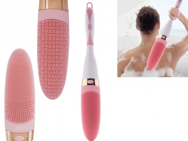 Brosse de massage corporelle en silicone pour le bain