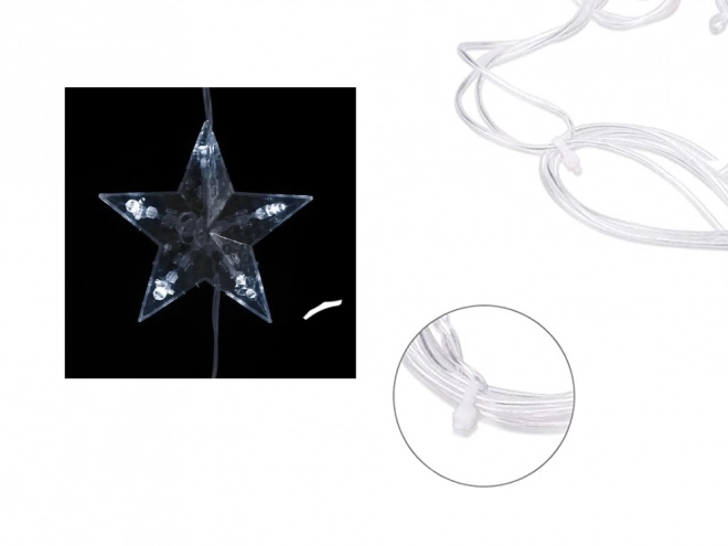 Rideau lumineux de Noël avec étoiles sur USB