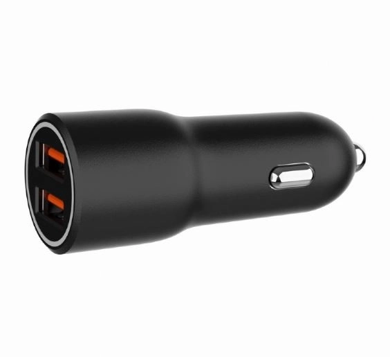 Chargeur de voiture 2xUSB-A QC3.0 36W noir