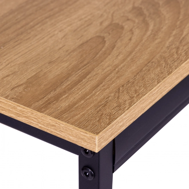 Ensemble de meubles : table et 2 chaises en métal et MDF