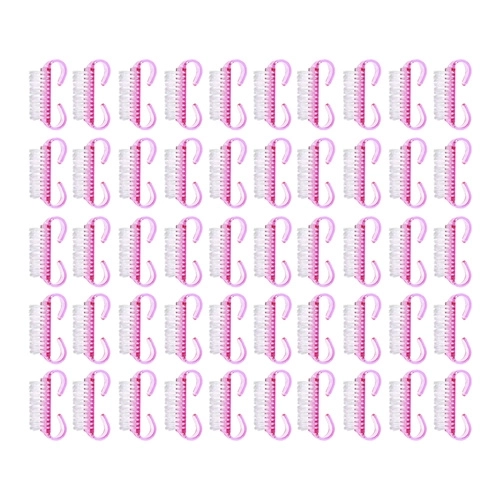 Ensemble de 50 brosses à ongles roses Soulima