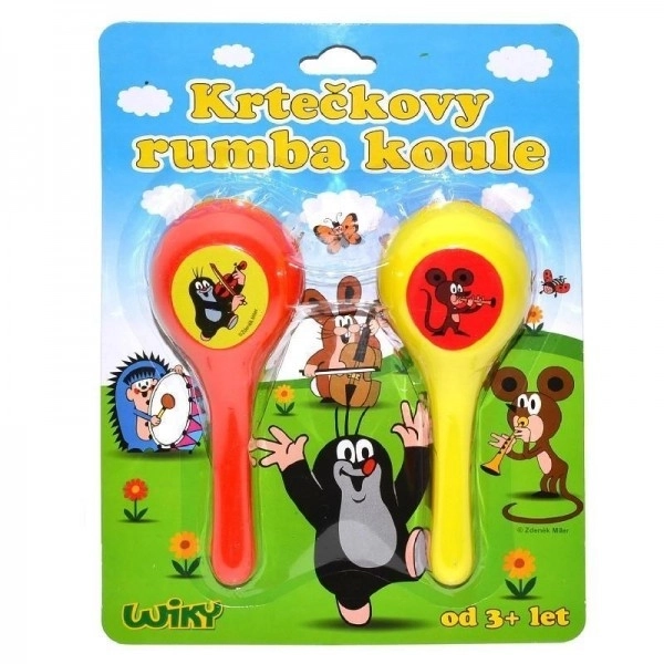 Krtek boules à rumba pour enfants 2 pièces plastique