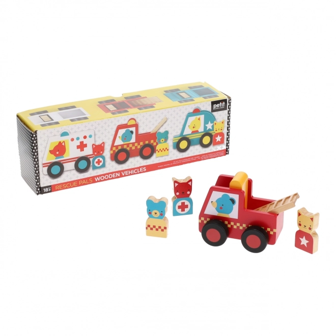 Voitures de secours avec figurines