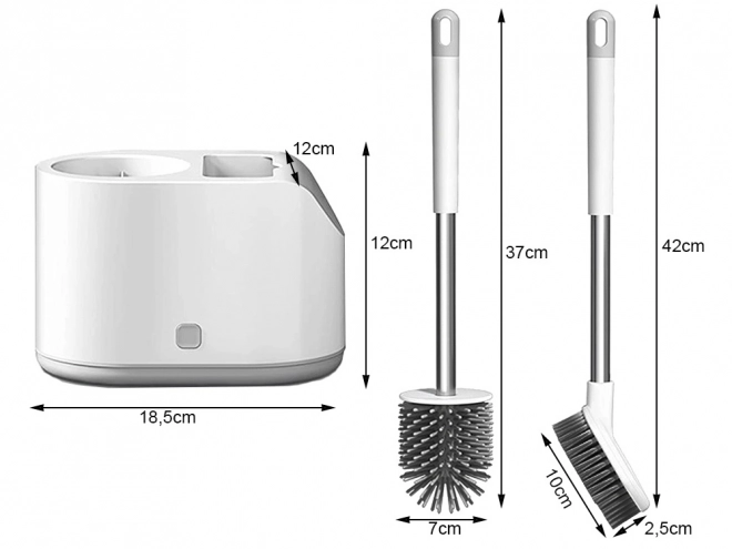 Brosse WC en silicone 2 en 1