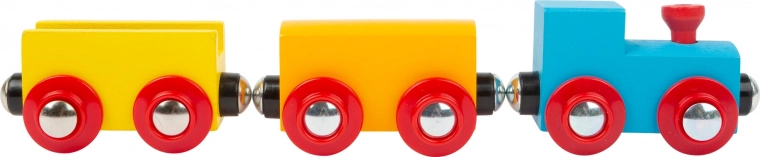 Ensemble coloré avec attelages magnétiques
