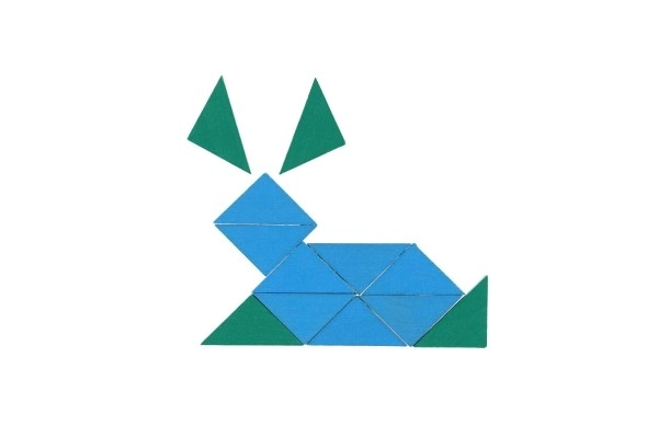 Mosaïque en bois triangles