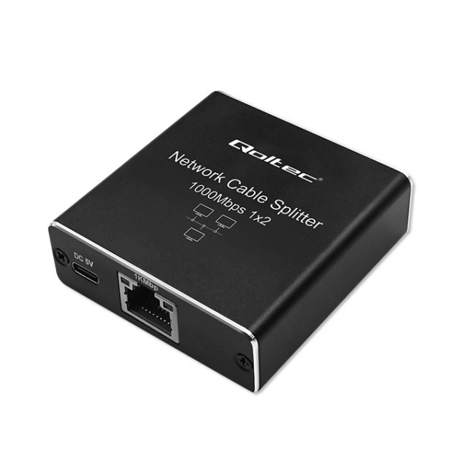 Diviseur mini SWITCH 1x2 ports RJ45 | 1000 Mbps | USB-C| Aluminium