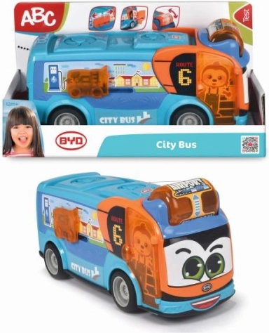Bus urbain pour enfants avec portes ouvrantes et hochet
