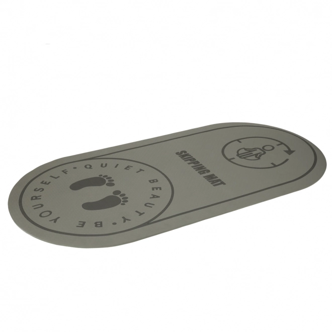 Tapis de fitness pour le yoga et le saut, gris, 125x61,5x0,6 cm