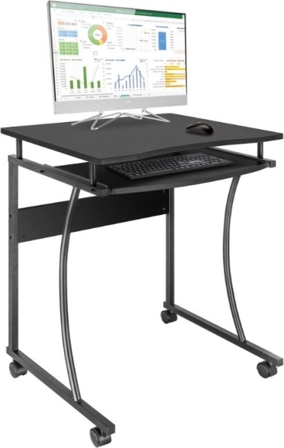 Table informatique mobile avec tablette coulissante