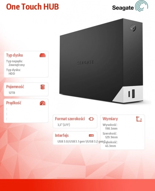 Disque externe Seagate One Touch Hub 12TB