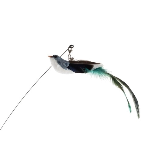 Jouet pour chats avec ventouse et oiseau