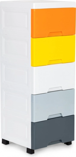 Tiroirs colorés avec poignées ergonomiques