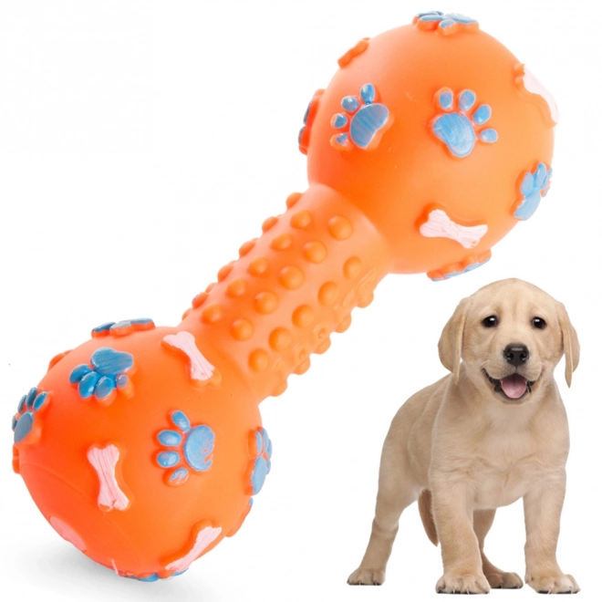 Jouet à mâcher pour chiens en forme d'haltère avec sifflet