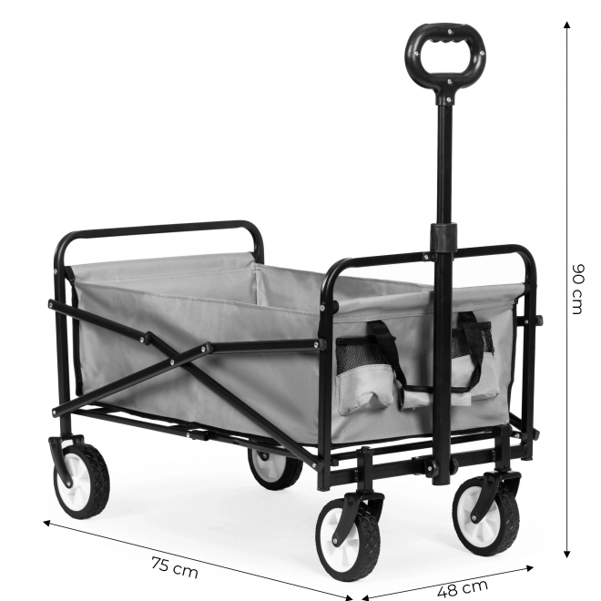 Chariot de jardin pliable MultiGarden gris 48x90 cm