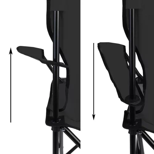 Chaise / Fauteuil pliant de pêche / camping - noir