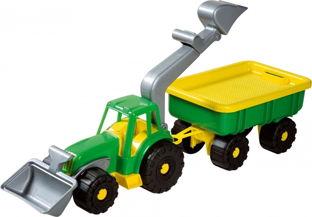 Chargeur de tracteur Androni avec remorque Power Worker 58 cm – Vert