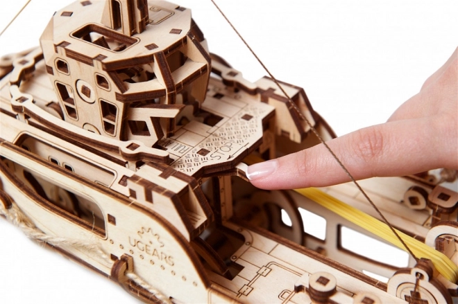Ugears puzzle 3D - Remorqueur 169 pièces