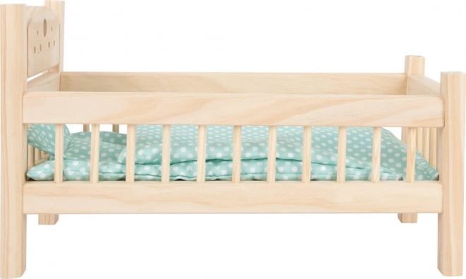 Small Foot Jouets en bois lit pour poupées naturel