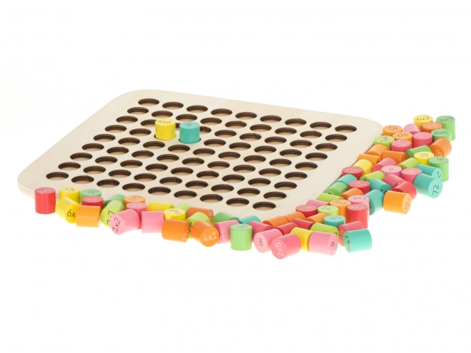 Table de multiplication éducative en bois
