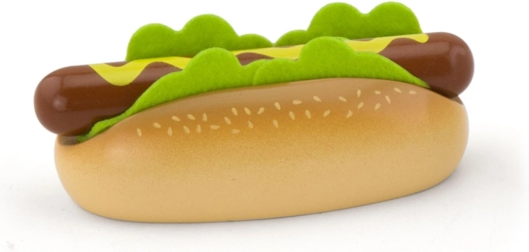 Hot-dog réaliste en bois