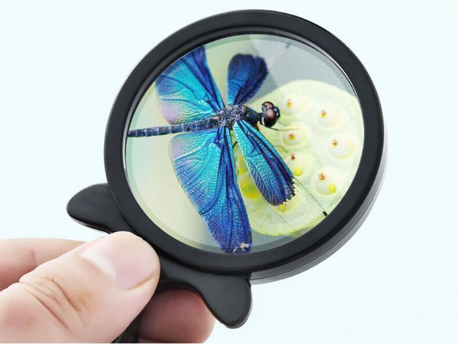 Loupe de poche pliante avec étui et cordelette
