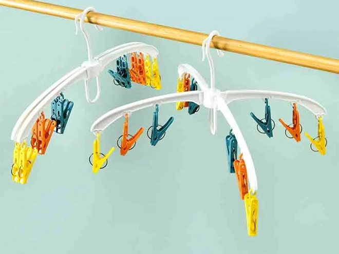 Séchoir suspendu pour chaussettes et sous-vêtements avec 12 pinces