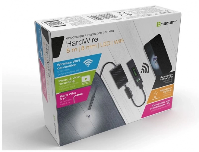 Caméra Endoscopique HardWire 5M 8MM LED WIFI